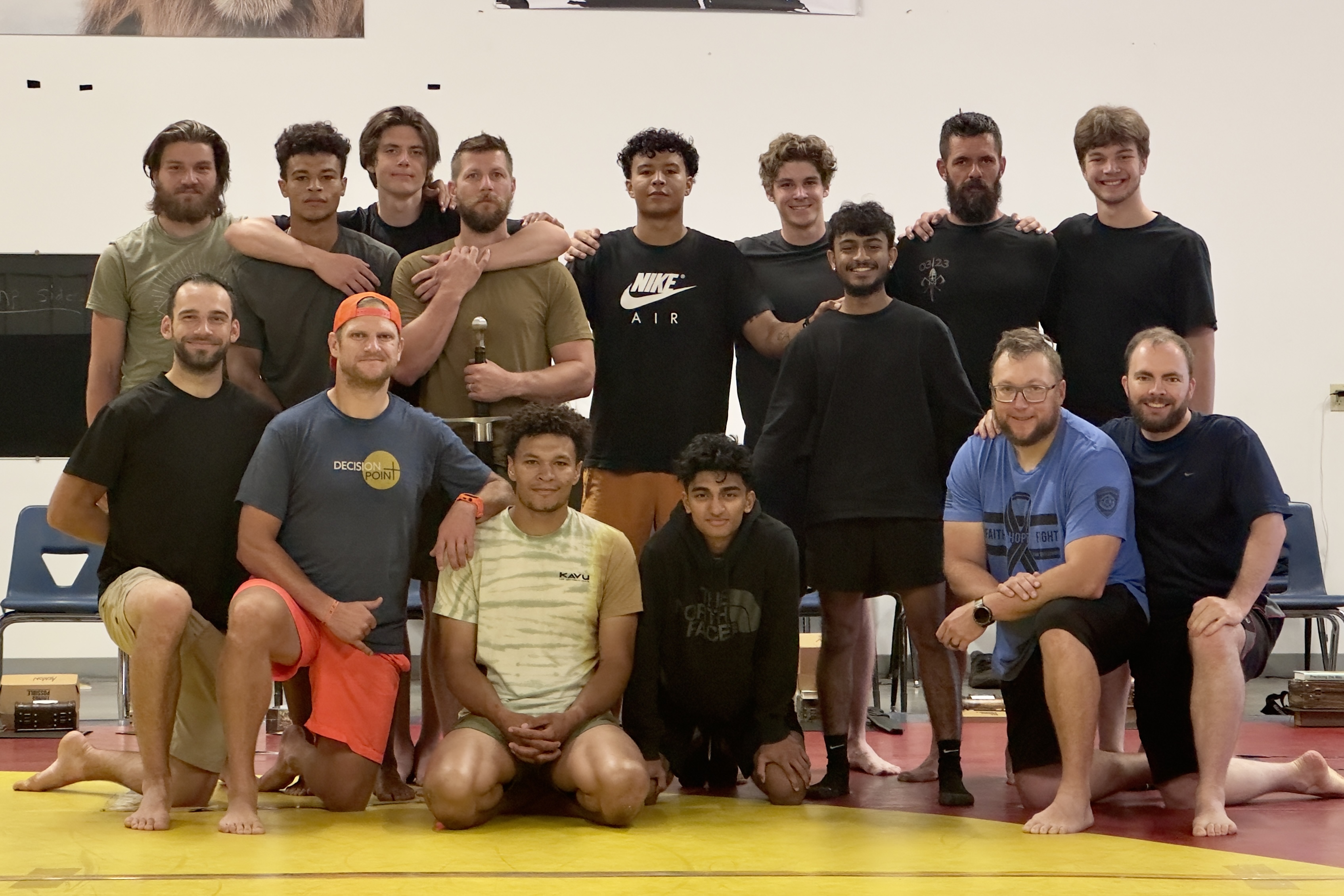 Abide Project young men and mentors after physical training